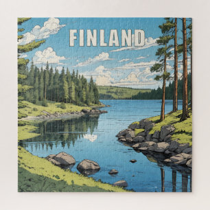Finland Natuur Illustratie Legpuzzel