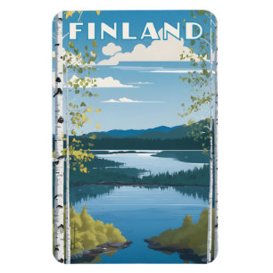 Finland Natuur Illustratie Magneet