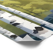 Finland Natuur Illustratie Poster (Hoek)