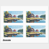 Finland Natuur Illustratie Rechthoekige Sticker (Vel)