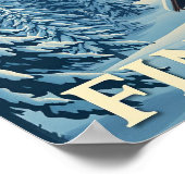 Finland Northern Lights Winter Cabin Poster Print (Hoek)