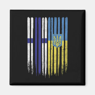 Finland Oekraine Finse Oekraïense Vlag  Magneet