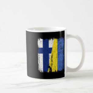 Finland Oekraine Half Vlag Finse Oekraïense Erfgoe Koffiemok