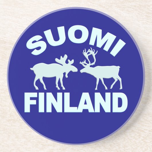 Finland onderzetter Moose & Reindester (Voorkant)