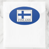 Finland Ovale Sticker (Tas)