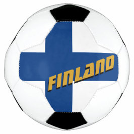 Finland patriottisch Football en Finse vlag/sport Voetbal