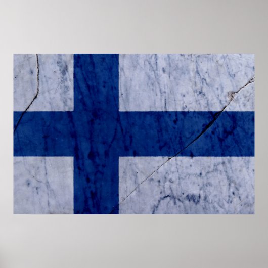 Finland Poster van de Muur van de Steen van de Vla (Voorkant)