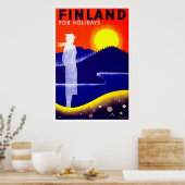 Finland Poster voor reizen (Keuken)