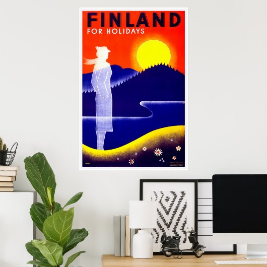 Finland Poster voor reizen (Thuiskantoor)