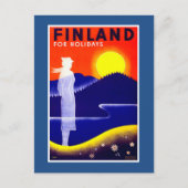 Finland Poster voor reizen Briefkaart (Voorkant)