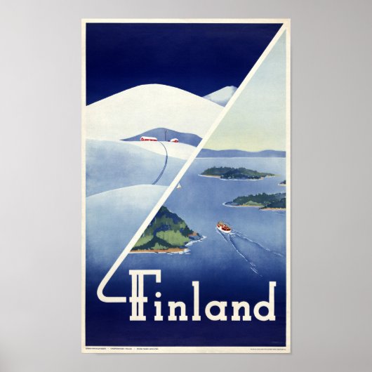Finland - Poster voor reizen teruggezet (Voorkant)