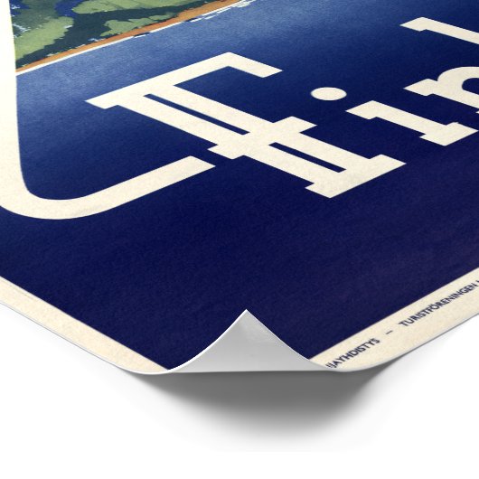 Finland - Poster voor reizen teruggezet (Hoek)