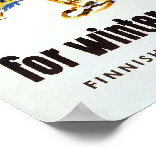 Finland - Poster voor reizen teruggezet (Hoek)