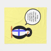 Finland Praten Ms. Penguin Gepersonaliseerd Fleece Deken (Voorkant (Horizontaal))