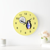 Finland Praten Ms. Penguin Gepersonaliseerd Grote Klok (Huis)