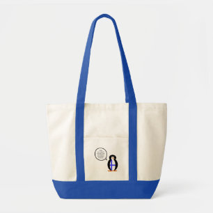 Finland pratende mevrouw Pinguïn Persoonlijk Tote Bag