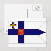Finland President vlag Briefkaart (Voorkant / Achterkant)