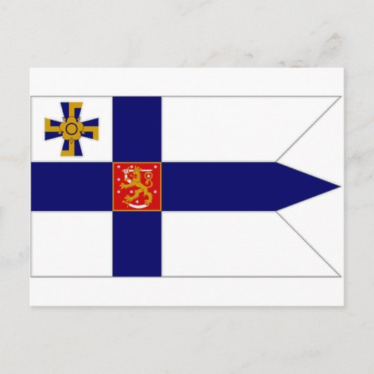 Finland President vlag Briefkaart (Voorkant)