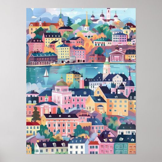 Finland Print Finland Illustration Helsinki Travel (Voorkant)