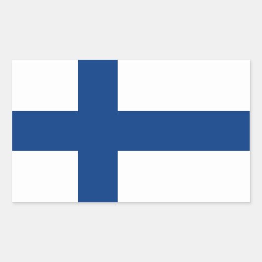 FINLAND RECHTHOEKIGE STICKER (Voorkant)