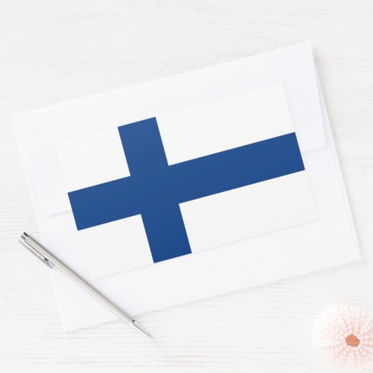 FINLAND RECHTHOEKIGE STICKER (Envelop)