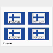 Finland Rechthoekige Sticker (Vel)