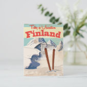  Finland reisposter Briefkaart (Staand voorkant)