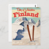  Finland reisposter Briefkaart (Voorkant / Achterkant)
