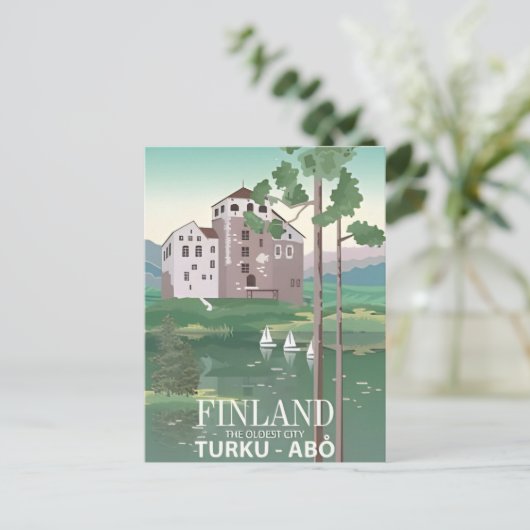  Finland Reizen winter noord Europa Briefkaart (Staand voorkant)