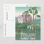  Finland Reizen winter noord Europa Briefkaart (Voorkant / Achterkant)