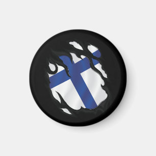 Finland ripte vlag magneet