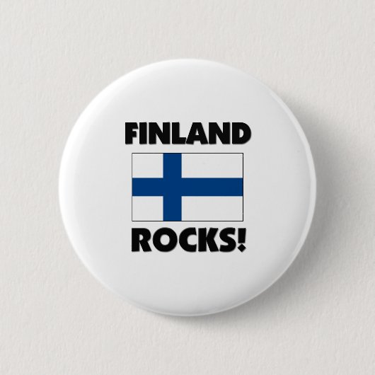 Finland Rocks Ronde Button 5,7 Cm (Voorkant)