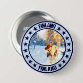 Finland Ronde Button 7,6 Cm (Voorkant /achterkant)
