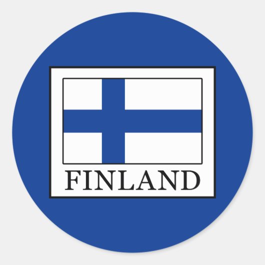 Finland Ronde Sticker (Voorkant)
