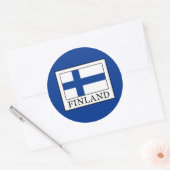 Finland Ronde Sticker (Envelop)