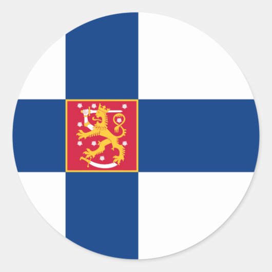 finland ronde sticker (Voorkant)