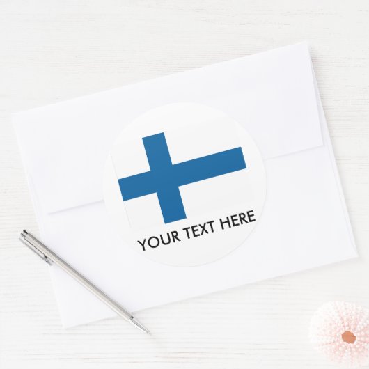 Finland Ronde Sticker (Envelop)