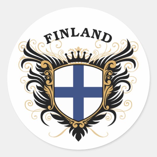 Finland Ronde Sticker (Voorkant)