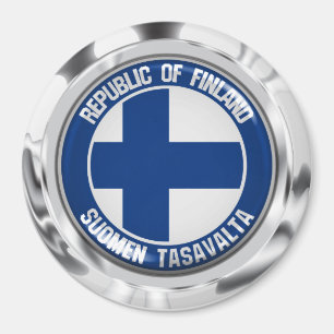 Finland Round Emblem Magneet