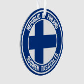 Finland Round Emblem Ornament (voorkant)