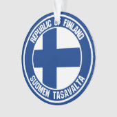 Finland Round Emblem Ornament (voorkant)