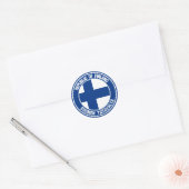 Finland Round Emblem Ronde Sticker (Envelop)