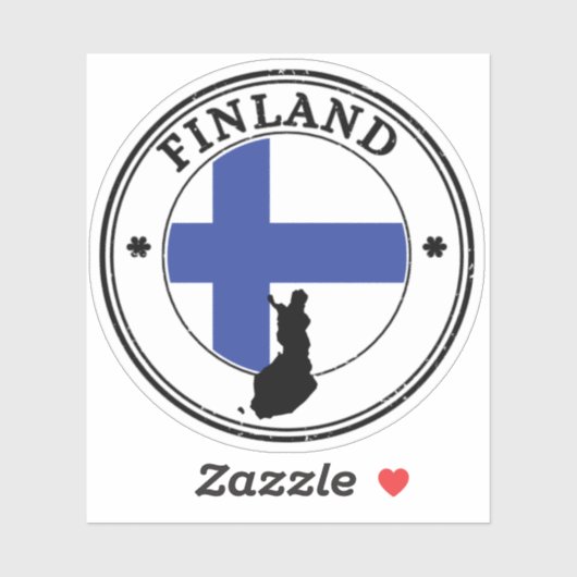 Finland Seal Sticker Ronde Vlag (Vel)