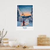 Finland Ski Resort Kunst 1 Poster (Keuken)