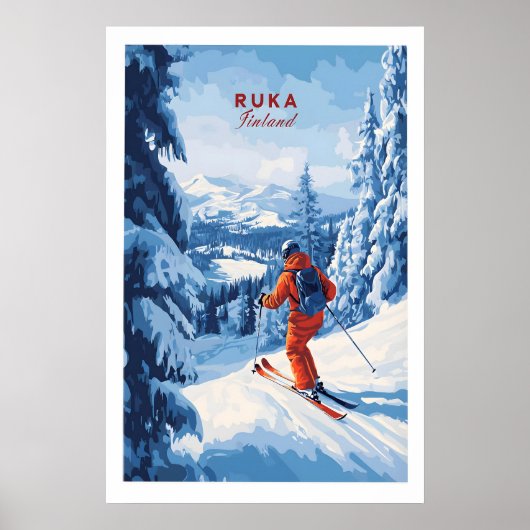 Finland Ski Run Poster 1 (Voorkant)