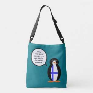 Finland sprekend Mevrouw Pinguïn Persoonlijk Crossbody Tas