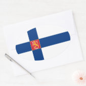 Finland-staat Vlag ovaal Sticker (Envelop)