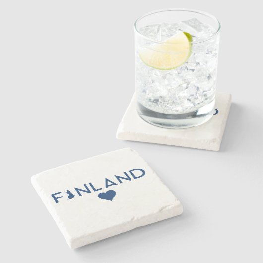 Finland Stenen Onderzetter (Zijkant)