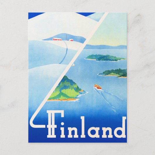 Finland, Summer and Winter, Briefkaart (Voorkant)