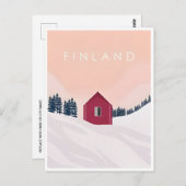  Finland suomi winter noord Europa Briefkaart (Voorkant / Achterkant)